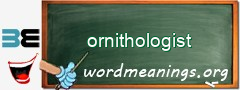 WordMeaning blackboard for ornithologist